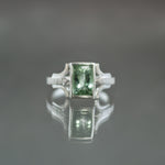 Mint Tourmaline Bracket Ring - Size 7