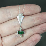 Tourmaline and Demantoid Garnet Pendant