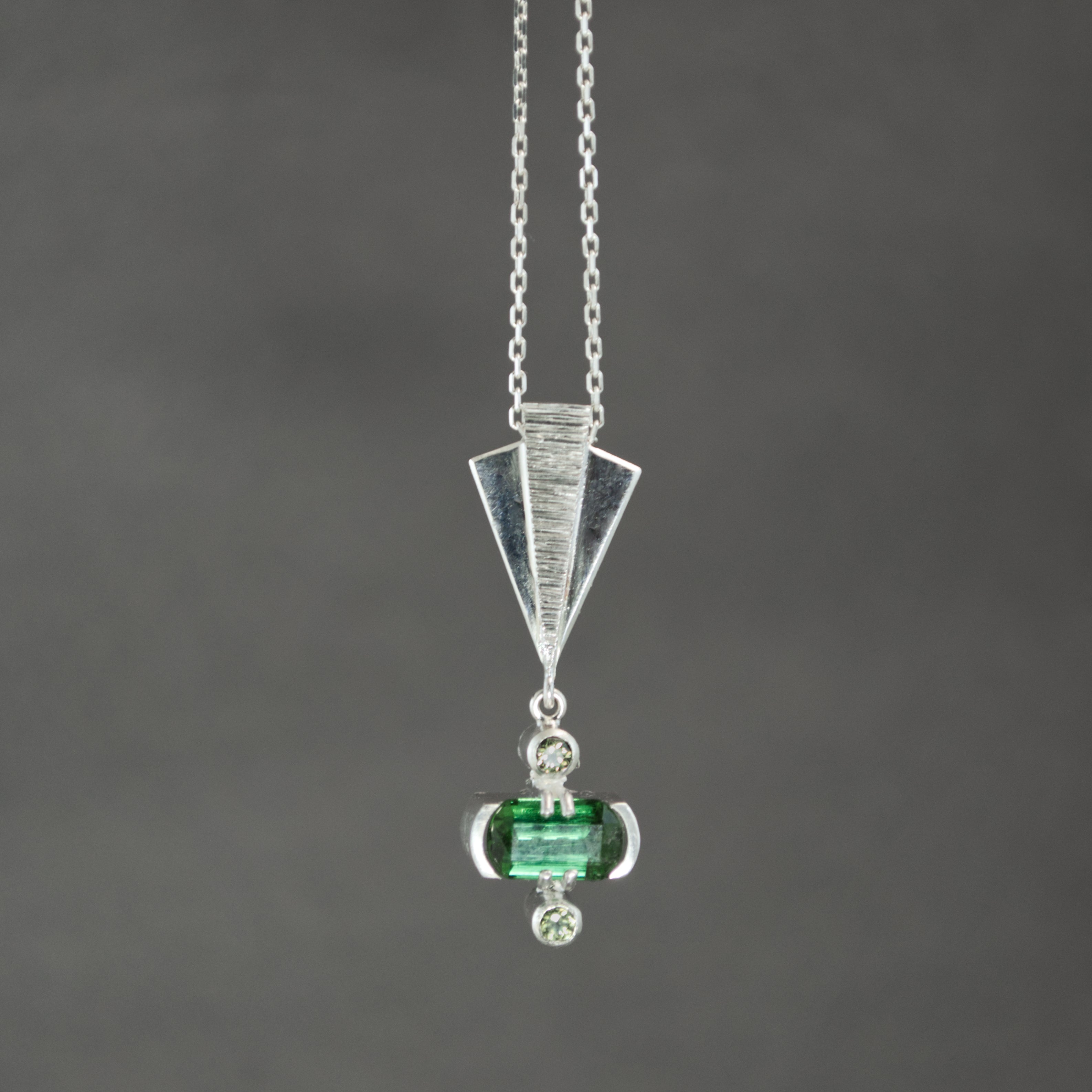 Tourmaline and Demantoid Garnet Pendant