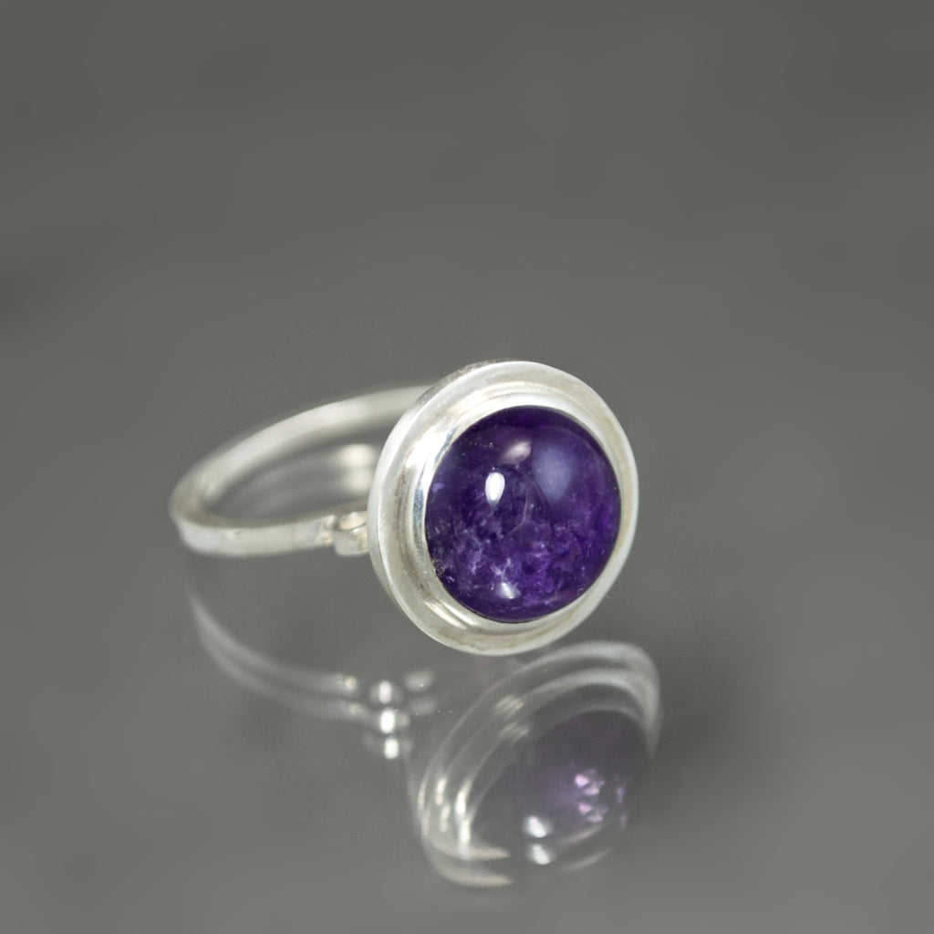 Amethyst Fob Ring - Size 7.25