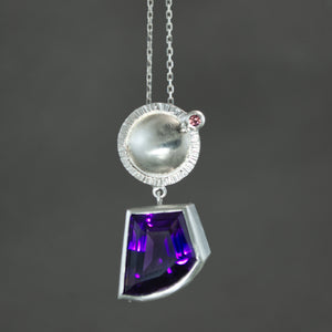 Amethyst and Pink Sapphire Pendant