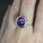 Amethyst Fob Ring - Size 7.25