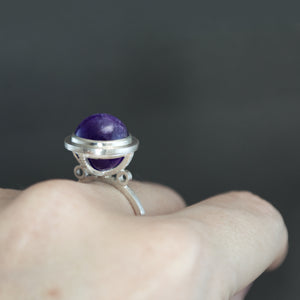 Amethyst Fob Ring - Size 7.25