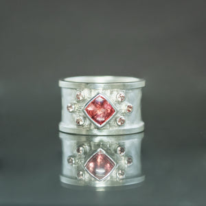 Pink Tourmaline and Sapphire Jubilance Band - Size 7.5