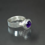 Petite Fob Ring in Amethyst - Size 8