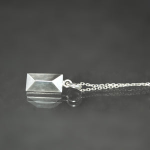 Baguette Culet Pendant in Sterling Silver