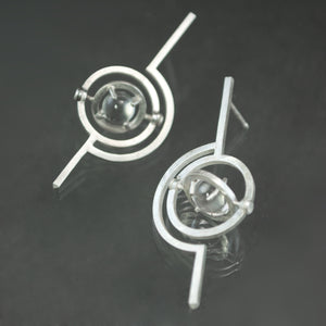 Kinetic Armillary Lollipop Earrings