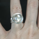 Sterling Silver Fob Ring in Quartz