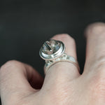 Rutilated Quartz Fob Ring - Size 7.25