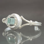 Aquamarine Retro Regency Cuff Bracelet