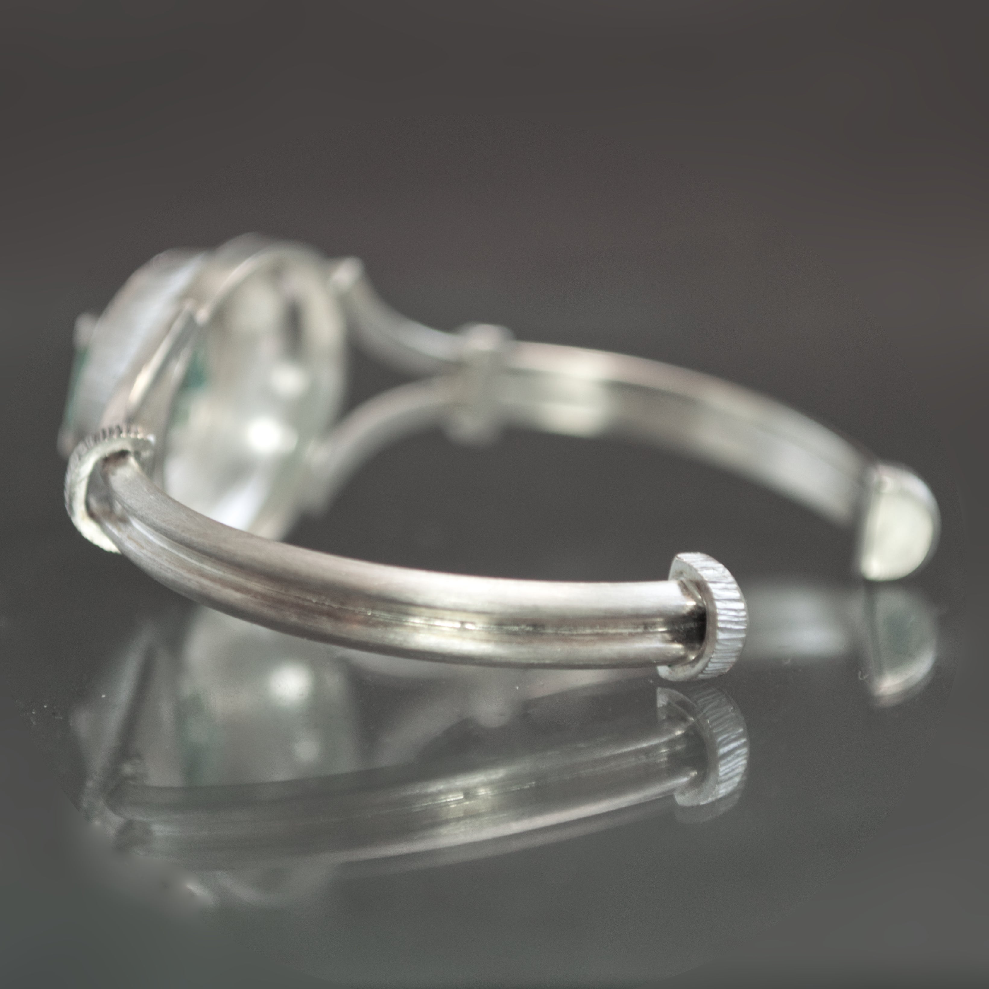 Aquamarine Retro Regency Cuff Bracelet