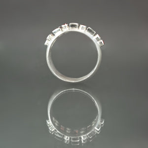 Garnet and Citrine Autumnal Band - Size 8.25