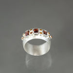Garnet and Citrine Autumnal Band - Size 8.25