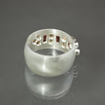 Garnet and Citrine Autumnal Band - Size 8.25