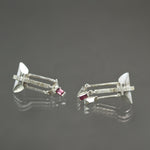 Pink Sapphire Pagoda Earrings