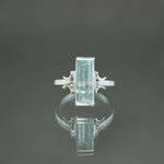 Aquamarine Bracket Ring - Size 7.75