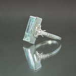 Aquamarine Bracket Ring - Size 7.75