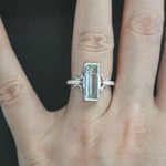 Aquamarine Bracket Ring - Size 7.75