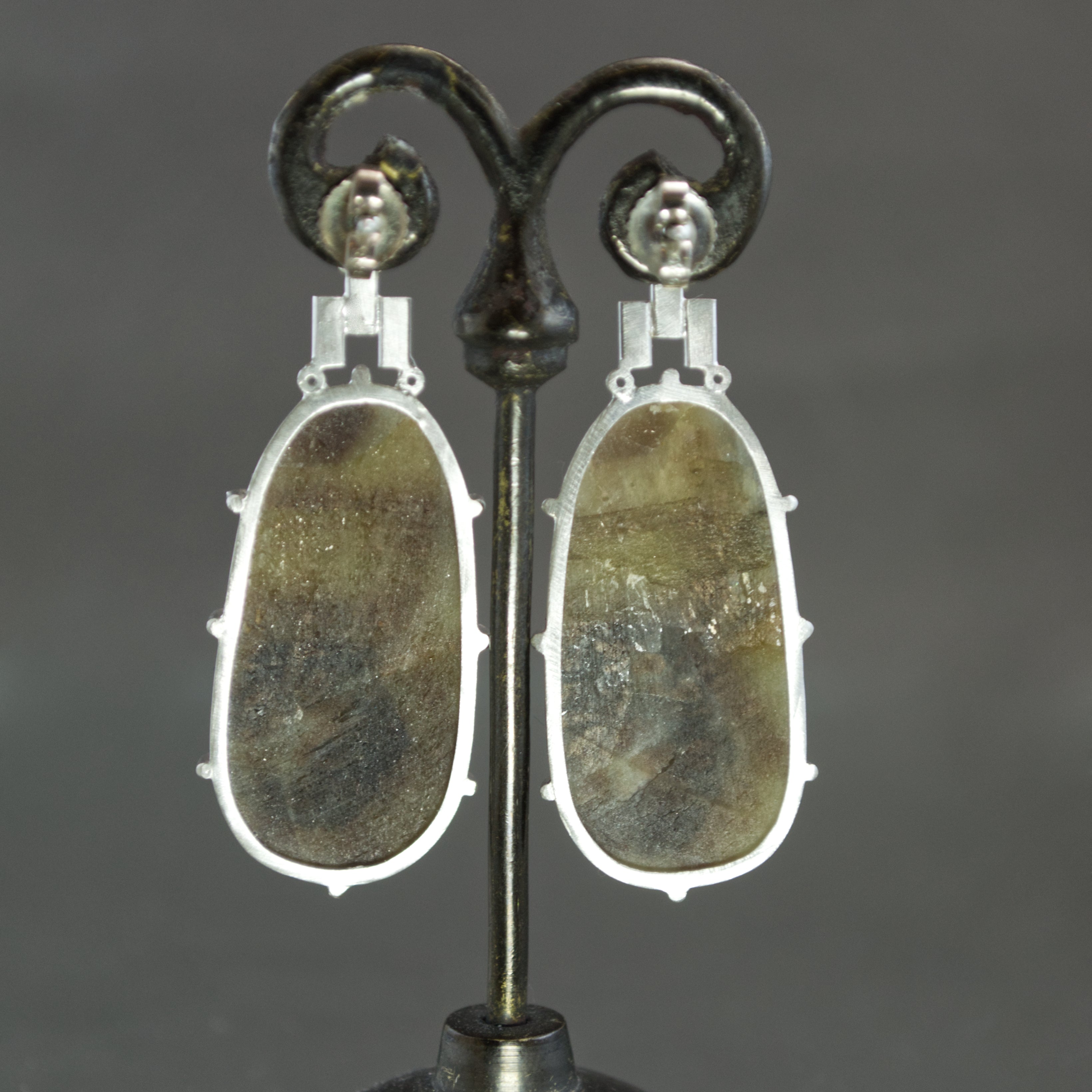 Rose Cut Sapphire Culet Earrings