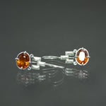 Spessartine Garnet Culet Dangles in Sterling Silver