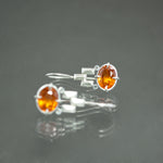 Spessartine Garnet Culet Dangles in Sterling Silver