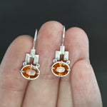 Spessartine Garnet Culet Dangles in Sterling Silver