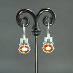 Spessartine Garnet Culet Dangles in Sterling Silver