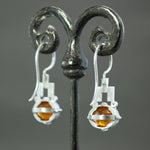 Spessartine Garnet Culet Dangles in Sterling Silver