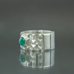 Emerald Culet Ring in Sterling Silver - Size 8