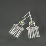Peridot and Mint Sapphire Neoclassical Fringe Earrings