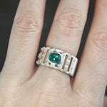 Emerald Culet Ring in Sterling Silver - Size 8