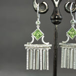 Peridot and Mint Sapphire Neoclassical Fringe Earrings