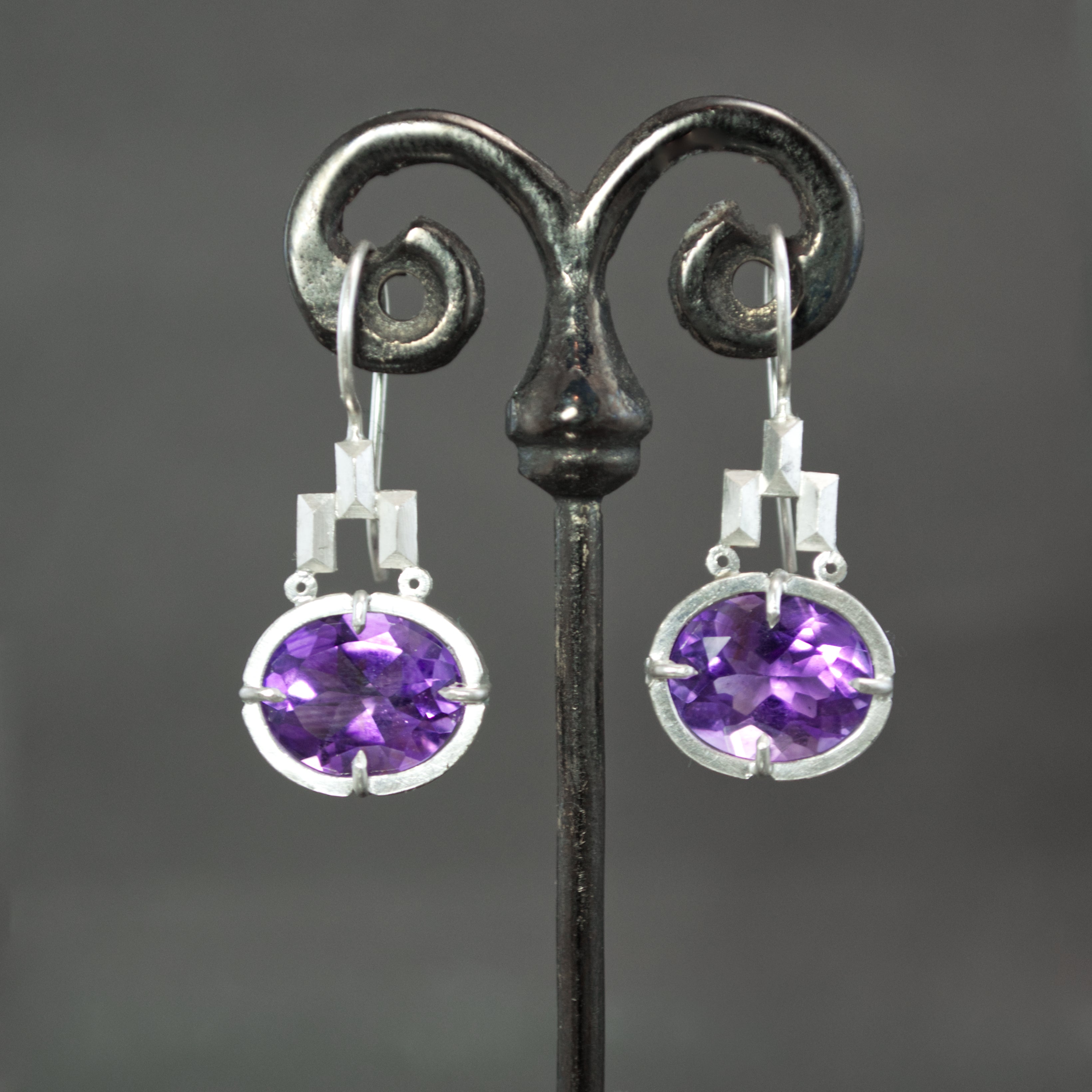 Amethyst Culet Earrings