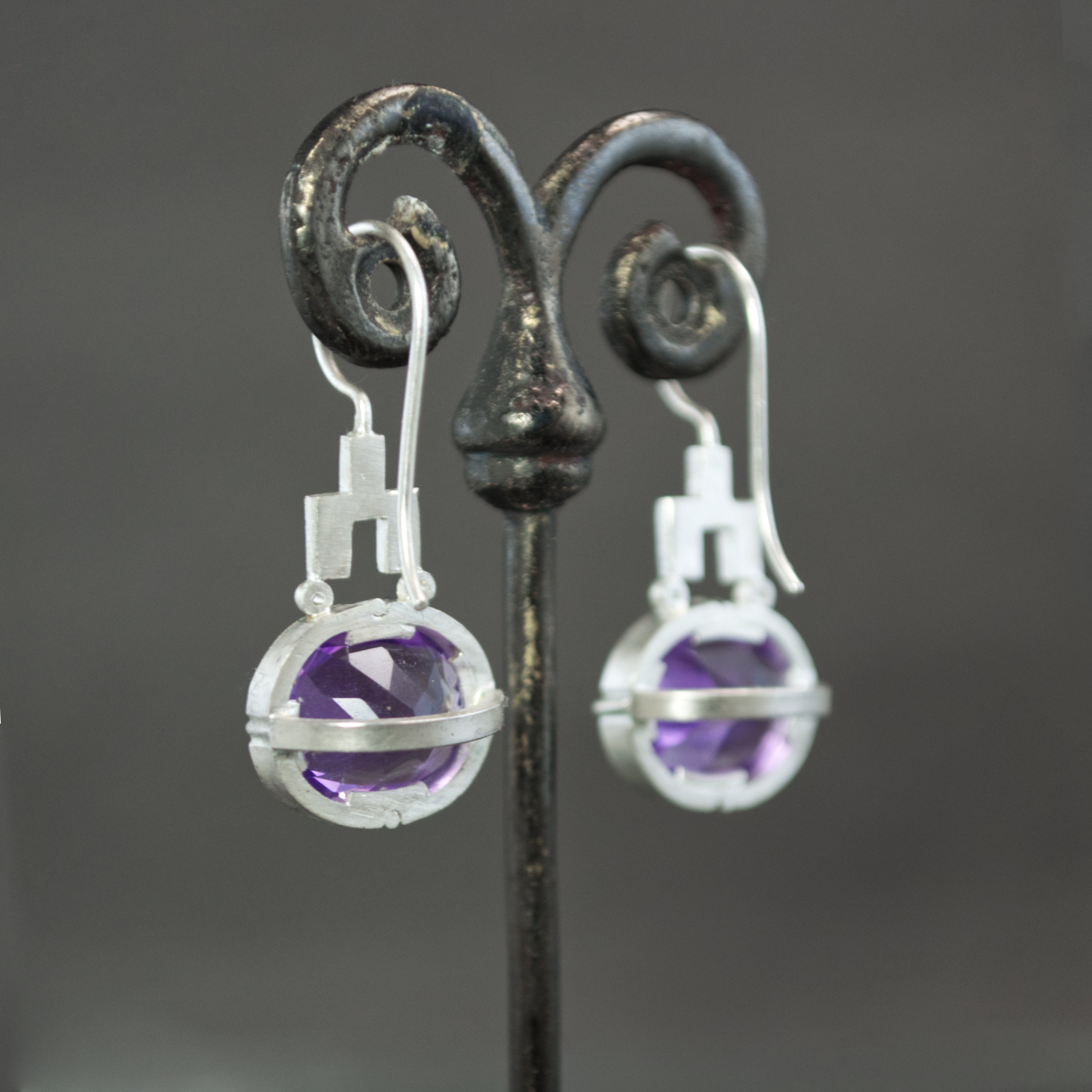 Amethyst Culet Earrings