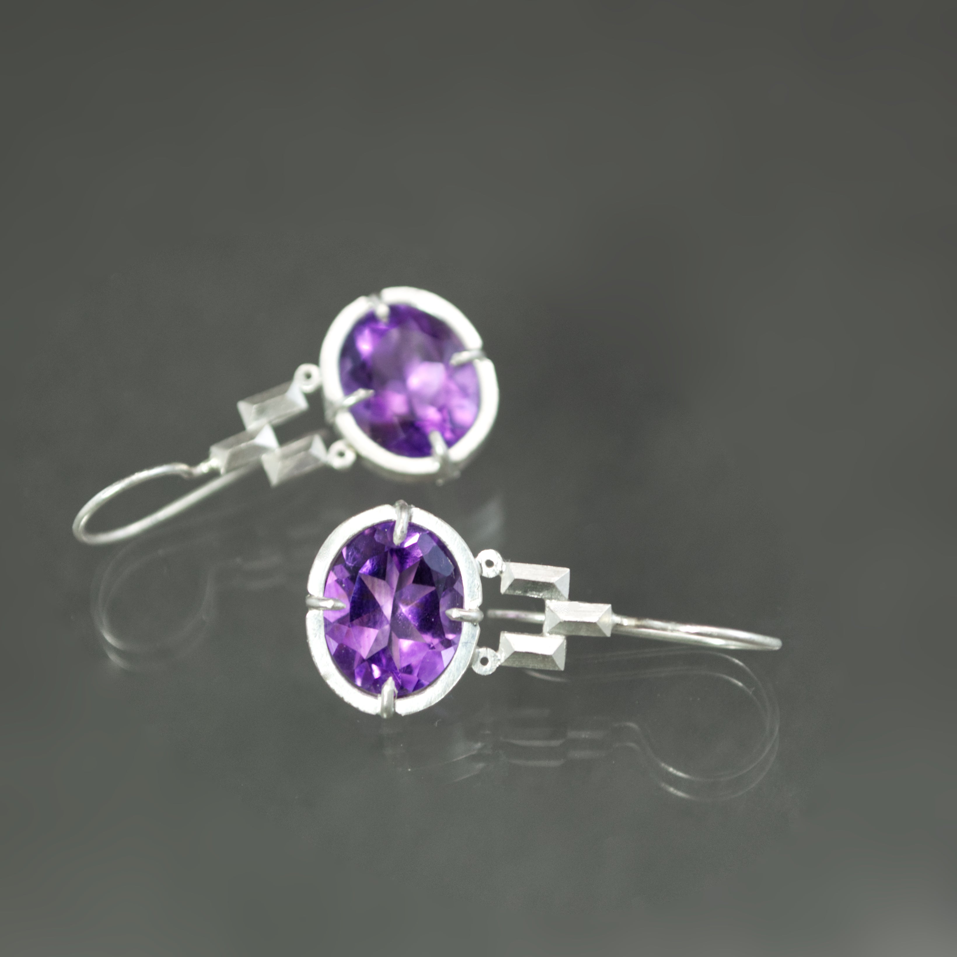 Amethyst Culet Earrings