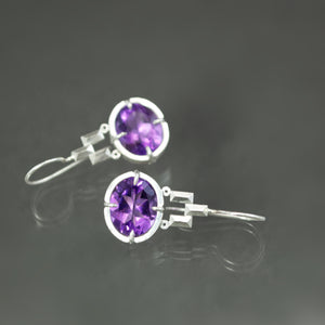 Amethyst Culet Earrings