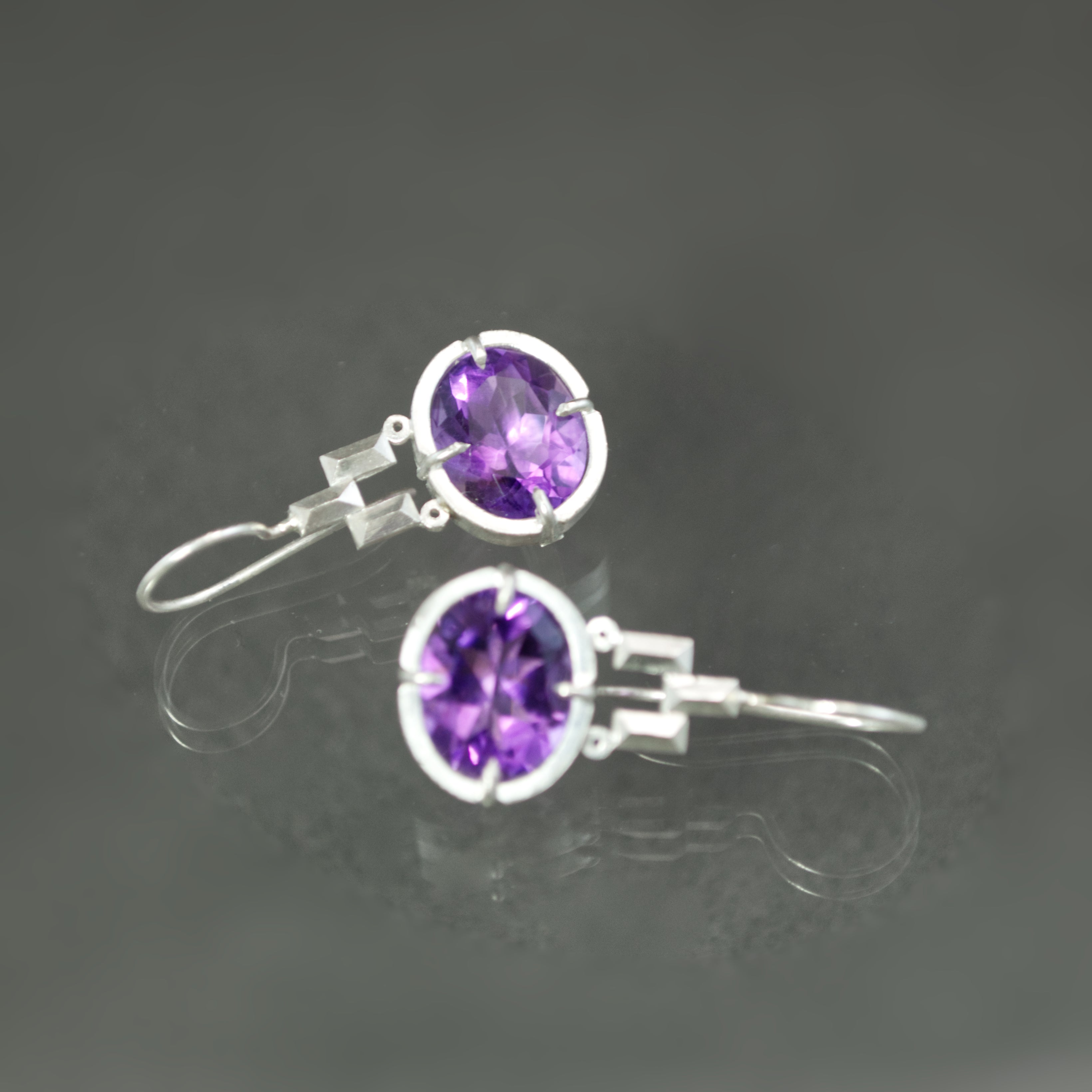 Amethyst Culet Earrings