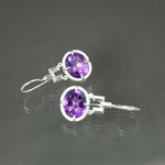 Amethyst Culet Earrings