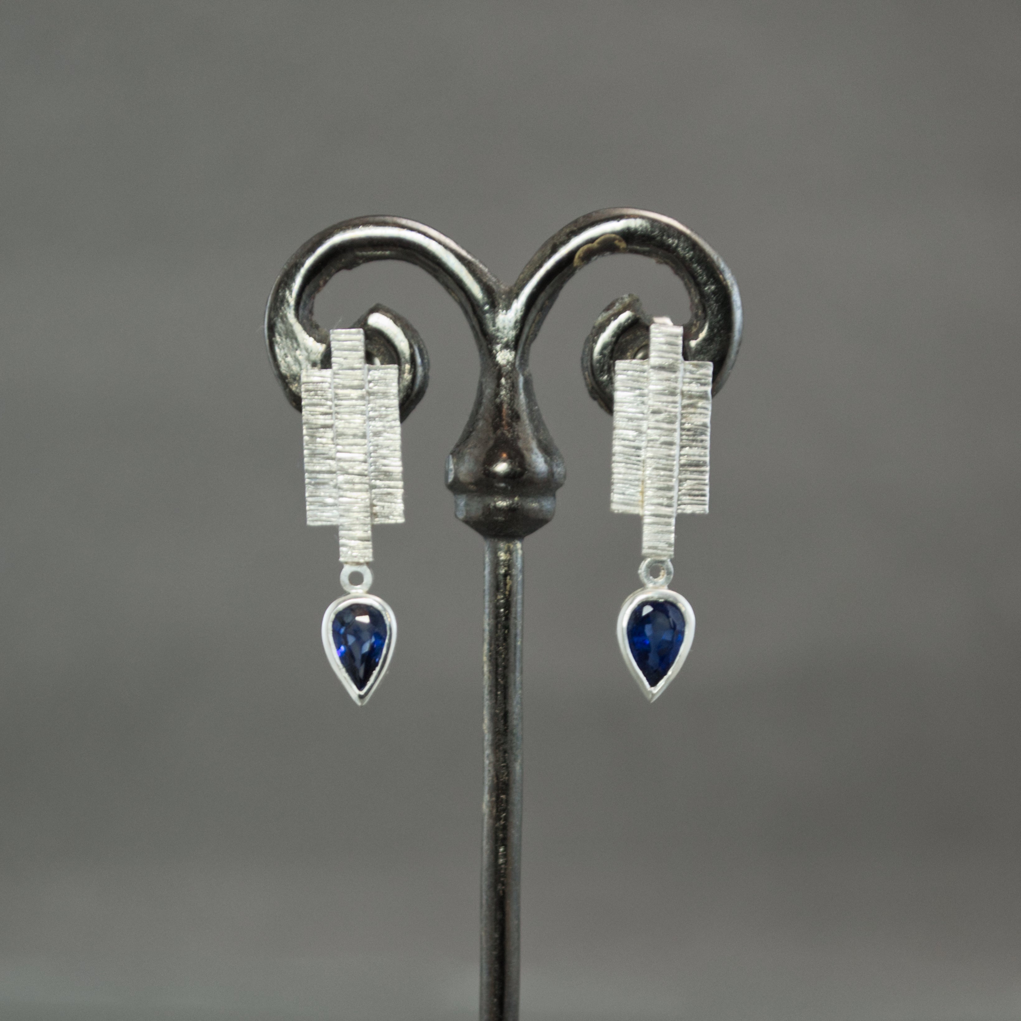 Sapphire Coined Earrings