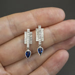 Sapphire Coined Earrings