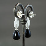 Onyx Drop Culet Earrings