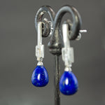 Lapis Drop Culet Earrings