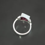 Pink Tourmaline Asymmetrical Culet Ring - Size 5.75