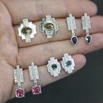 Garnet Sconce Earrings