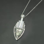 Pyrite in Quartz Deco Skyline Pendant