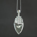 Pyrite in Quartz Deco Skyline Pendant