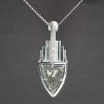 Pyrite in Quartz Deco Skyline Pendant
