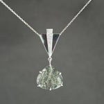 Pyrite in Quartz Deco Fan Pendant