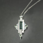 Tourmaline and Sapphire Sconce Pendant