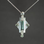 Tourmaline and Sapphire Sconce Pendant